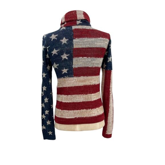 Denim & Supply Ralph Lauren American Flag-Print Shawl Cardigan Sweater Size XS - Picture 7 of 12